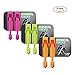 Luxsego 3 Pairs/Set Elastic No Tie Shoelaces, Best Lock Shoelaces for Adult and Kids, Durable with No Tie Elastic System, Ideal for Sneakers & Boots (Rose Red+Bright Green+Orange)