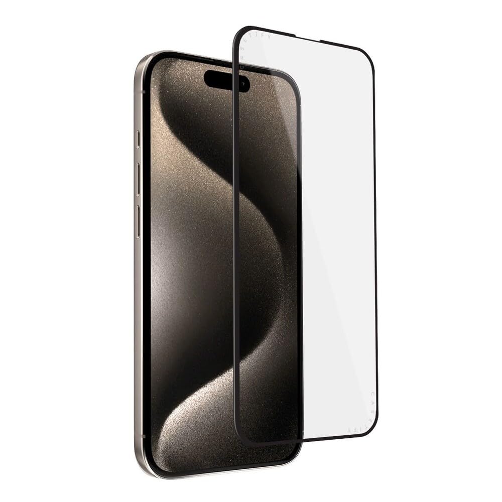 CASETiFY Impact HD Screen Protector [Strengthened 9H aluminosilicate glass, applicator included] for iPhone 15
