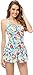 Arctic Cubic One Piece Floral Ruched Halter Push Up Slim Tummy Control Tankini Swim Dress