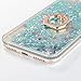 JAZ iPhone 7 Plus Case Quicksand Liquid - Ring Kickstand Ultra Thin Soft TPU Bumper Transparent Case Floating Bling Glitter Sparkle Heart Case for 5.5