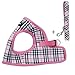 PUPTECK Soft Mesh Dog Harness and Leash Set Pet Puppy Cat Comfort Padded Vest No Pull Harnesses, Pink, XXS