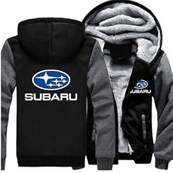 Men Cardigan Coats Subaru Car Brand Logos ZipperThicken Cotton