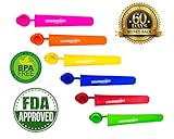 Silicone Ice Pop Molds Popsicle Set, Durable Popsicle Makers BPA Free, FDA Approved & Food Grade Material-Mess-Free Freezing-Great Gift Idea (Set of 6)