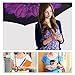 Elover 32in X 8 Panels Double Layer Inverted Umbrella, B - Violet Flower