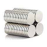 Small Multi-Use Refrigerator Magnets for Refrigerator, Science, Crafts - Tiny Round Disc, Sliver, 5mm x 1mm(0.2 inch), 100 Pcs