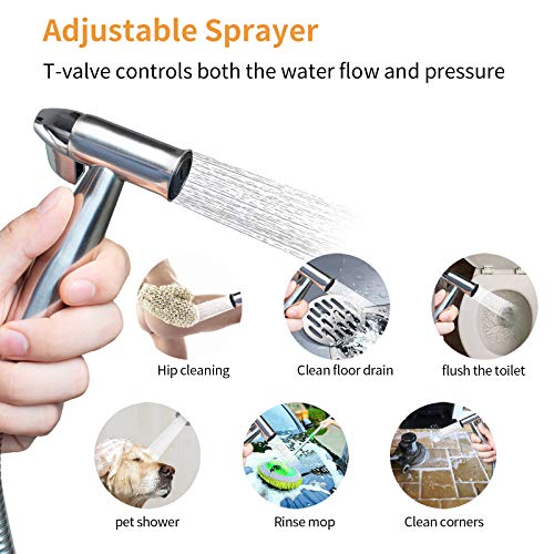 Handheld Bidet Sprayer for Toilet, Adjustable Sprayer, Toilet Handheld Bidet Sprayer kit with 304 Stainless Steel and… - Image 2