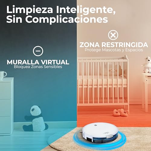 OSOJI Robot Aspiradora y Trapeador 3 en 1 - Aspirador Robótico - Dojo Duo 990 - Conexión WiFi, Filtro HEPA, Poderoso Sistema de Succión, Ultrasilenciosa