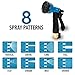HBlife 75 ft Expandable Garden Water Hose with 8 Spray Pattern Nozzle, Hose Hanger & Storage Bag, Light Blue