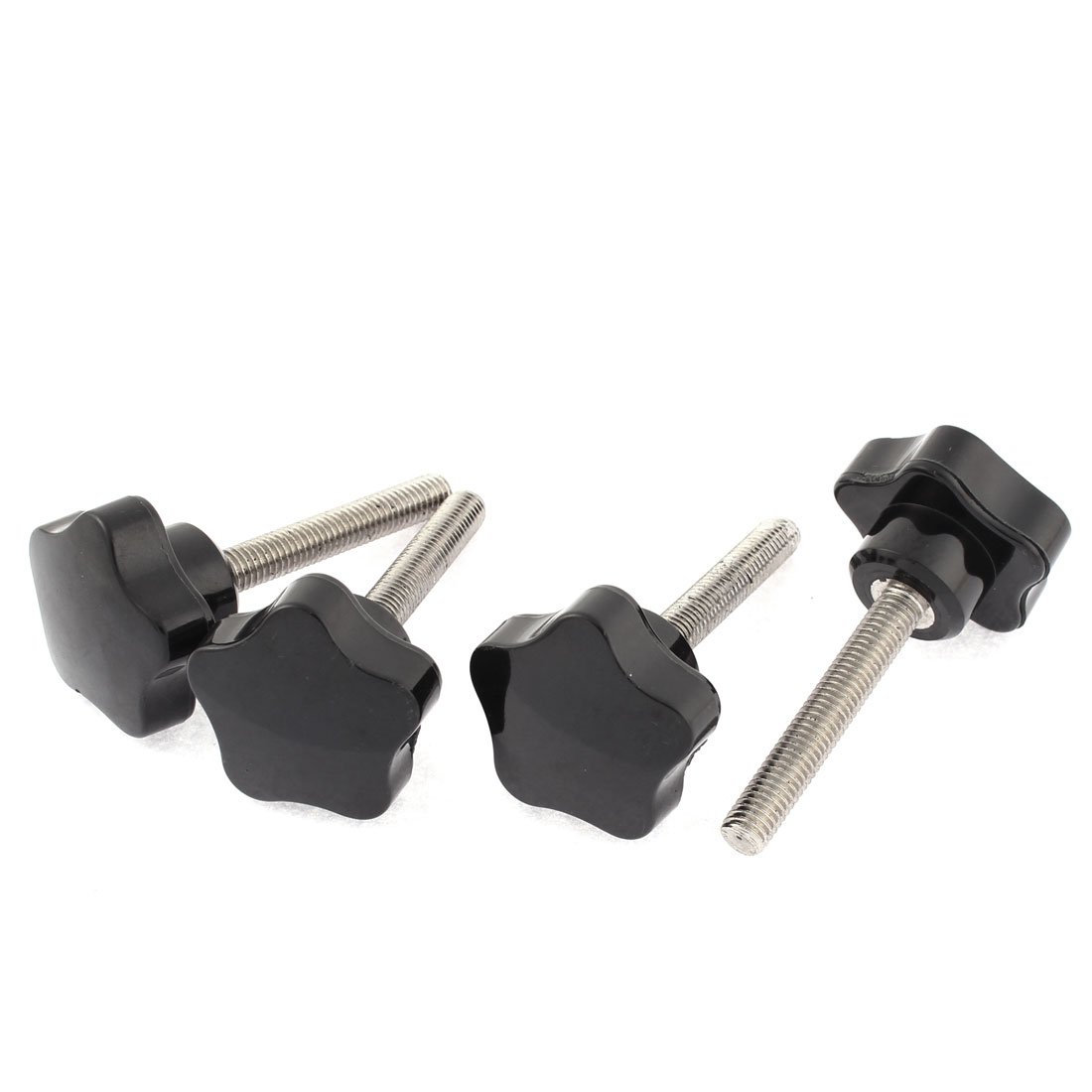 sourcingmap a15102200ux0316 M8 x 50 mm Male Thread Star Head Screw On Type Clamping Knob 4Pcs (Pack of 4)