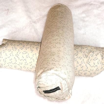 Nackenrolle "Emma" Buchweizen Schalen Kissen. Bezug: BW Klassiker grün