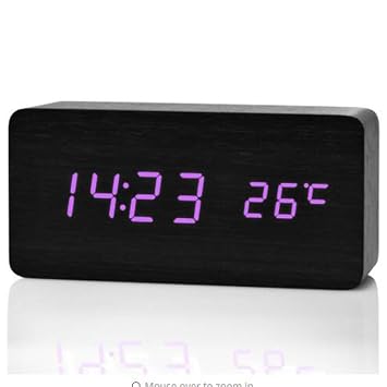 Amazon De Bb Sky Kreativitat Led Umweltschutz Holz Digitaluhr