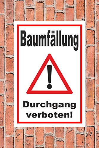 Melis-Folienwerkstatt Schild Baumfällung - 45x30cm - Bohrlöcher - 3mm Hartschaum â 20 VAR S00359-053-B – Bild 3