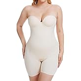 Decorus Strapless Shapewear Bodysuit For Women: Strapless Body Shaper Tummy Control - No Straps Full Body Shapewear With bra
