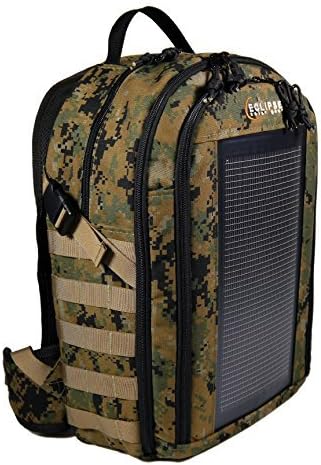The Bugout Solar Backpack - MOLLE, Digital Woodland