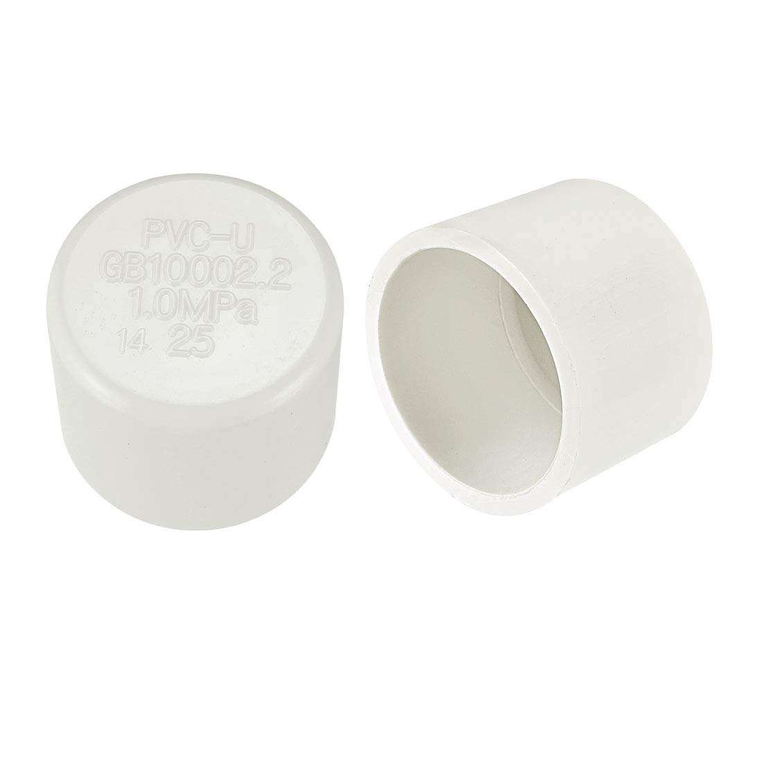 sourcing map 25mm PVC Pipe Cap Fitting, Slip Socket External End Caps 10 Pcs