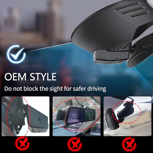 Mangoal Front 4K and Rear 1080P Dash Cam Custom for Volvo S90 and V90 Cross Country and V90 2017 2018 2019 2020 2021 (Model A), Integrated OEM Look, 128GB Card