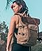 Leather Backpack for Men TOPWOLFS Canvas Backpack Vintage Rucksack fit 15.6