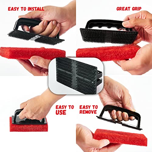 Griddle Cleaning Kit 11 Piece Includes 10 Grill Scrubber Cleaning Pads
