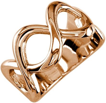 Infinity Ring Necklace in 18k Rose Gold - size 5.5