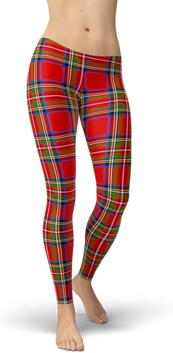 tartan gym leggings
