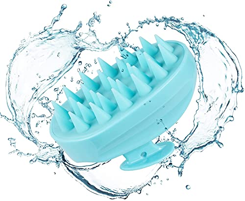 Scalp Massager, Shampoo Brush Hair Scrub Brush for Wet and Dry Hair, Soft Silicone Bristles Head Massager Clean Hair, Reduce Dandruff, Massage Scalp, Promote Hair Growth