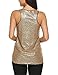 Zeagoo Women's Sleeveless Sparkle Shimmer Camisole Vest Glitter Sequin Tank Tops