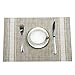 U'Artlines Set of 6 Placemats,Placemats for Dining Table,Heat-Resistant Placemats, Stain Resistant Washable PVC Table Mats,Kitchen Table mats (Placemats 6pcs, A White)