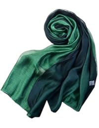 SNUG STAR Cotton Silk Scarf Elegant Soft Wraps Color Shade Scarves for Women (Dark green)