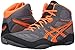 ASICS Men's Snapdown Wrestling Shoe, Shark/Hot Orange/Black, 11 M US