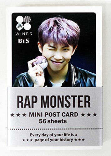 Rap monster bts bangtan boys - mini postcard photocard …