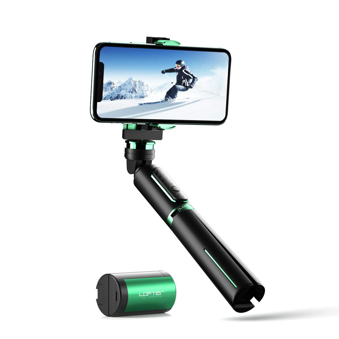 Gimbal Stabilizer for Smartphones, LOFTer Tripod Stand Gimbal with Magnetic Design & Foldable Long Shaft and Various Professional Shooting Functions for Vlog Youtuber Suitable for iPhone and Android