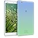 kwmobile TPU Silicone Case Compatible with Huawei MediaPad M3 8.4 - Case Soft Flexible Protective Cover - Bicolor Blue/Green/Transparent