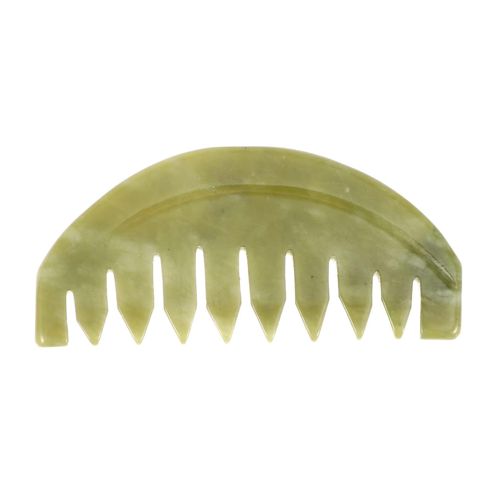 Mobestech Jade Hair Comb Scraping Comb Jade Massage Head Massage Scraper Guasha Stone Hair for Head