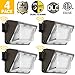 4PK 100W Led Wall Pack Light, Dusk to Dawn for 120-277V, 5000K, 11000Lumen, Ip65 Waterproof Security Area Lighting, Outdoor Rated