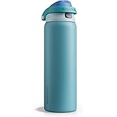 ENCOOL Leakproof Insulated Water Bottle with Straw Dual-Sip Water Bottle Bag-Safe Design for Work, Commute & Gym – Keeps Drinks Cold All Day, 32 oz, Teal Blue
