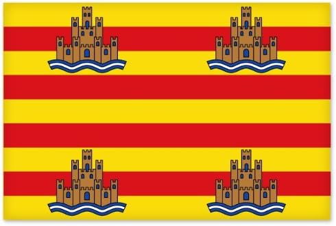 Ibiza Island Flag car bumper sticker window decal 5" x 3"
