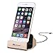 iPhone Charger Dock,BAVIER iPhone Desk Charger,Charge and Sync Stand for iPhone 7 iPhone 6 iPhone 6s plus,iPhone Charger Station,Charge cradle,desktop iphone charger (golden)