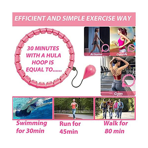 Ansharinc-Weighted-Hula-Hoops-for-Adults-and-Kid-Fitness-Hula-Hoops-at-Home-and-Office-Smart-Hula-Hoops-for-Weight-Loss-1kg-Adjustable-Weighted-Hula-Hoop-for-Exercise Weighted Hula Hoops for Adults and Kids , Smart Hula Hoops for Weight Loss, 1kg/52inch Adjustable Weighted Hula Hoop for…