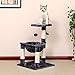 FEANDREA Cat Tree Condo House with Sisal Scratch Posts Kitty Furniture Grey UPCT68G