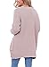 Dokotoo Womens Casual Cozy Long Sleeve Fall Open Front Tunic Knit Sweater Long Cardigan Pullover Coat With Pocket for Work Pink Large