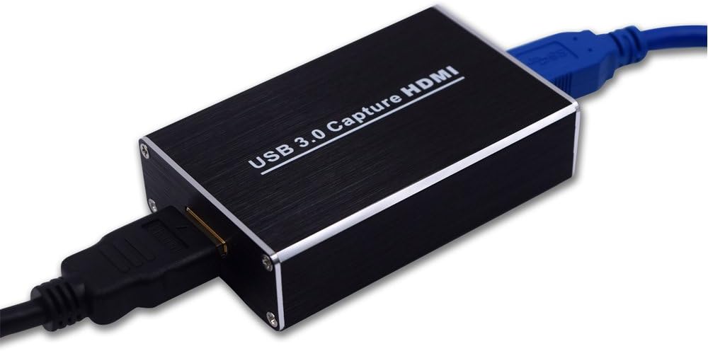 VCANDO USB3.0 Video Capture Full HD 1080P HDMI to USB Game Capture Box Broadcast Live Stream and Record for Windows Linux Os X System
