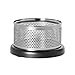Rolodex Distinctions Paper Clip Holder, Metal/Wood, 3.875 x 4.125 x 2.375 Inches, Black/Silver (E22625)