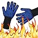 HoMii BBQ Gloves 1472℉ Extreme Heat Resistant, Oven Silicone Glove Kitchen Oven Mitts Grilling Glove for Cooking, Kitchen, Baking, Fireplace, Grilling, 1 Pair (13 Inch)