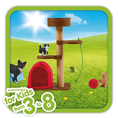 schleich 42501 Spielspaß für niedliche Katzen, für Kinder ab 3+ Jahren, FARM WORLD - Spielset – Bild 4