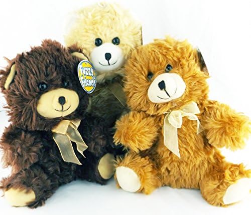 Bundle of 3 Fuzzy Friends Teddy Bears as Stocking Stuffers