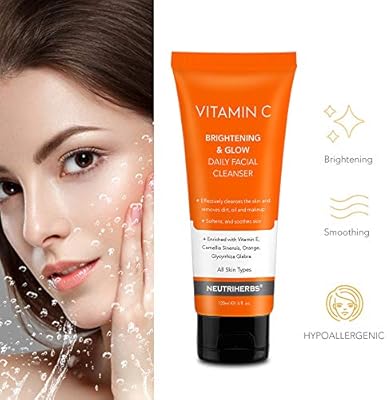 vitamin c brightening and glow daily facial cleanser
