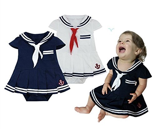 StylesILove Baby Girls Sailor Costume Romper