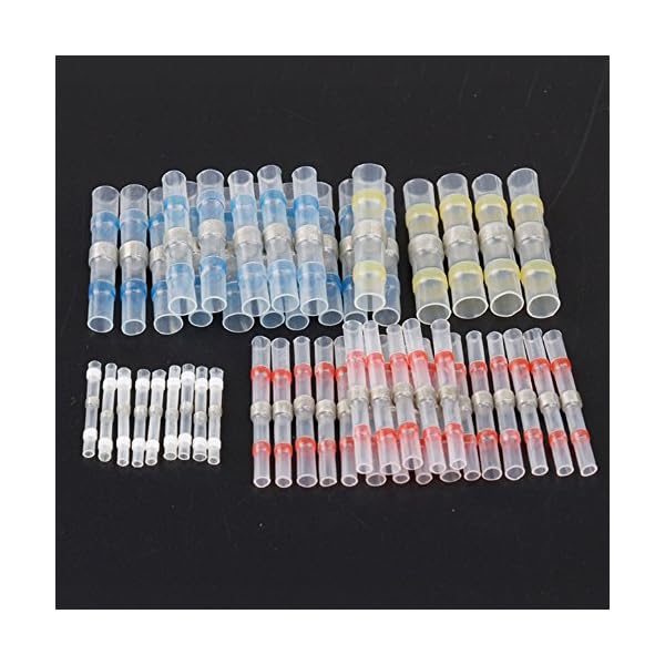 Fotag-60pcs-Waterproof-Solder-Seal-Heat-Shrink-Butt-Connectors-with-Soldering-Sleeve-Wire-Connector-Terminals-Electrical-Copper-Four-Size