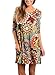Dearlovers Women 3/4 Sleeve Floral Print Loose A-line Casual Dress Large Size Multicolored-02