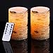Bingolife Real Wax Birch Bark Effect Flameless LED Candles 3.25